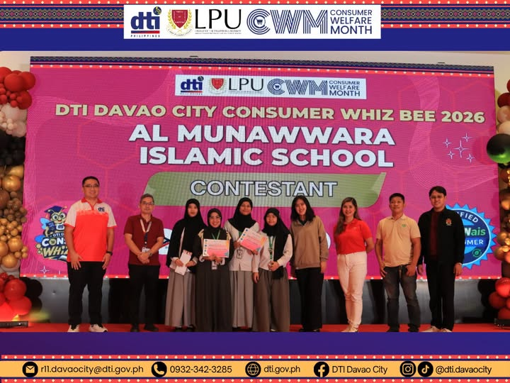 AMIS Contestants Proudly Represent at DTI Davao City Consumer Whiz Bee 2026