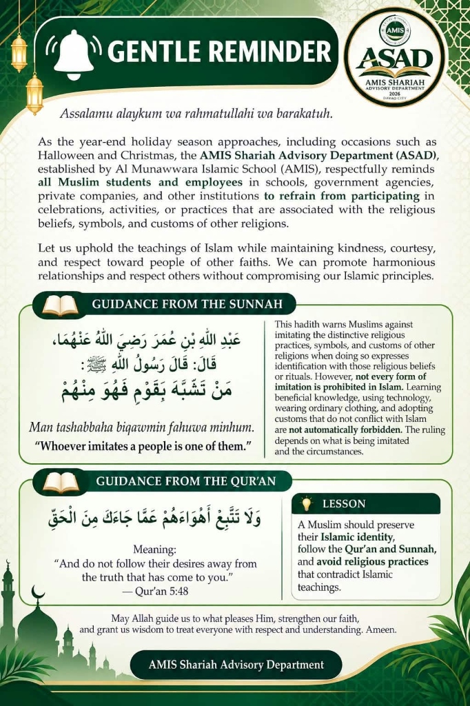 ASAD Gentle Reminder - Islamic Values