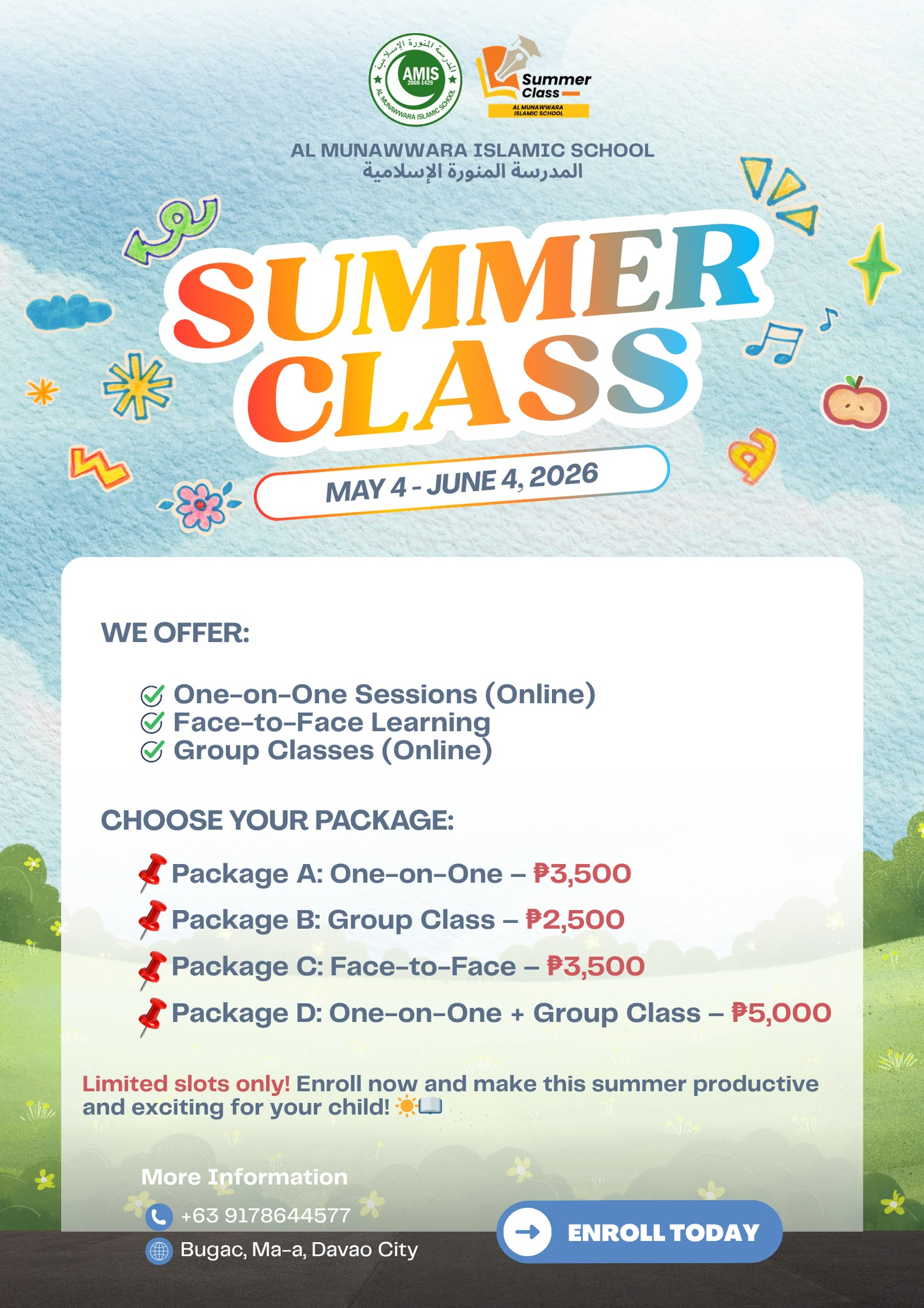 Summer Class 2026 - Enroll Now!